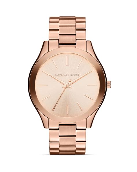 michael kors watch rose gold no lines|Michael Kors Slim Runway Three.